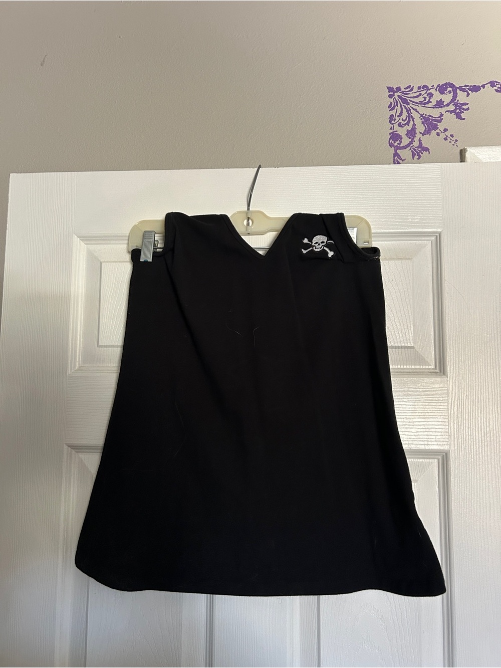 torrid Black Halter Top with Skull Accent